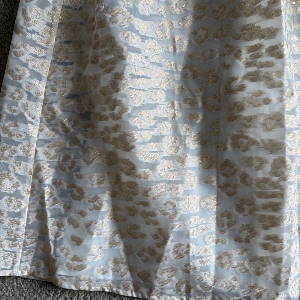 Anthropologie Pankaj & Nidhi Metallic Burnout Wedding Shimmer Maxi Skirt Size Xs - Picture 5 of 15